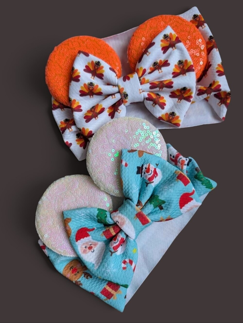 Disney Holiday Bow Headbands Mickey Ears
